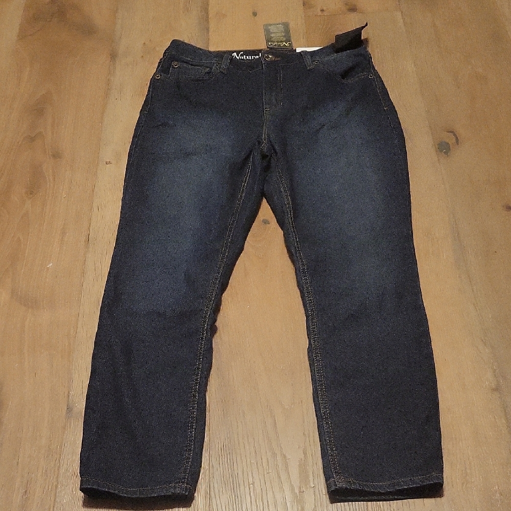 NWT Natural Reflections High Rise Skinny Denim Jeans Dark Wash Size 12 Petite Ne